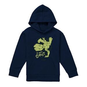 I Am Groot Childrens/Kids Baby Groot Handstand Pull Over Hoodie / Navy